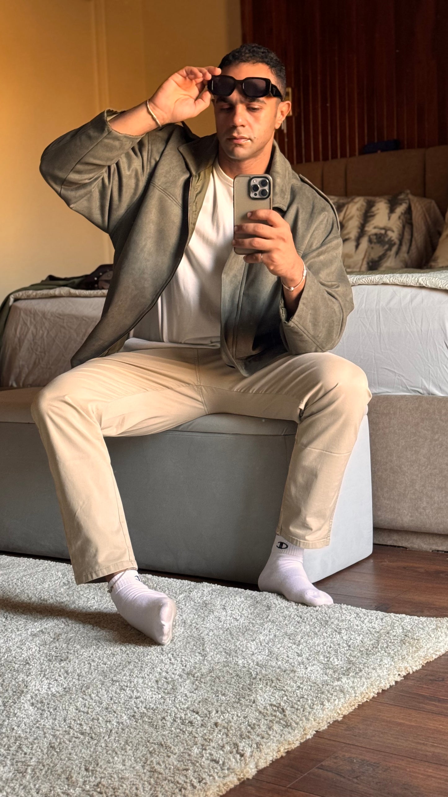 Suede Balloon Jacket him