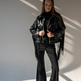 Leather Fringa Jacket