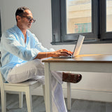 Shore Linen shirt baby blue