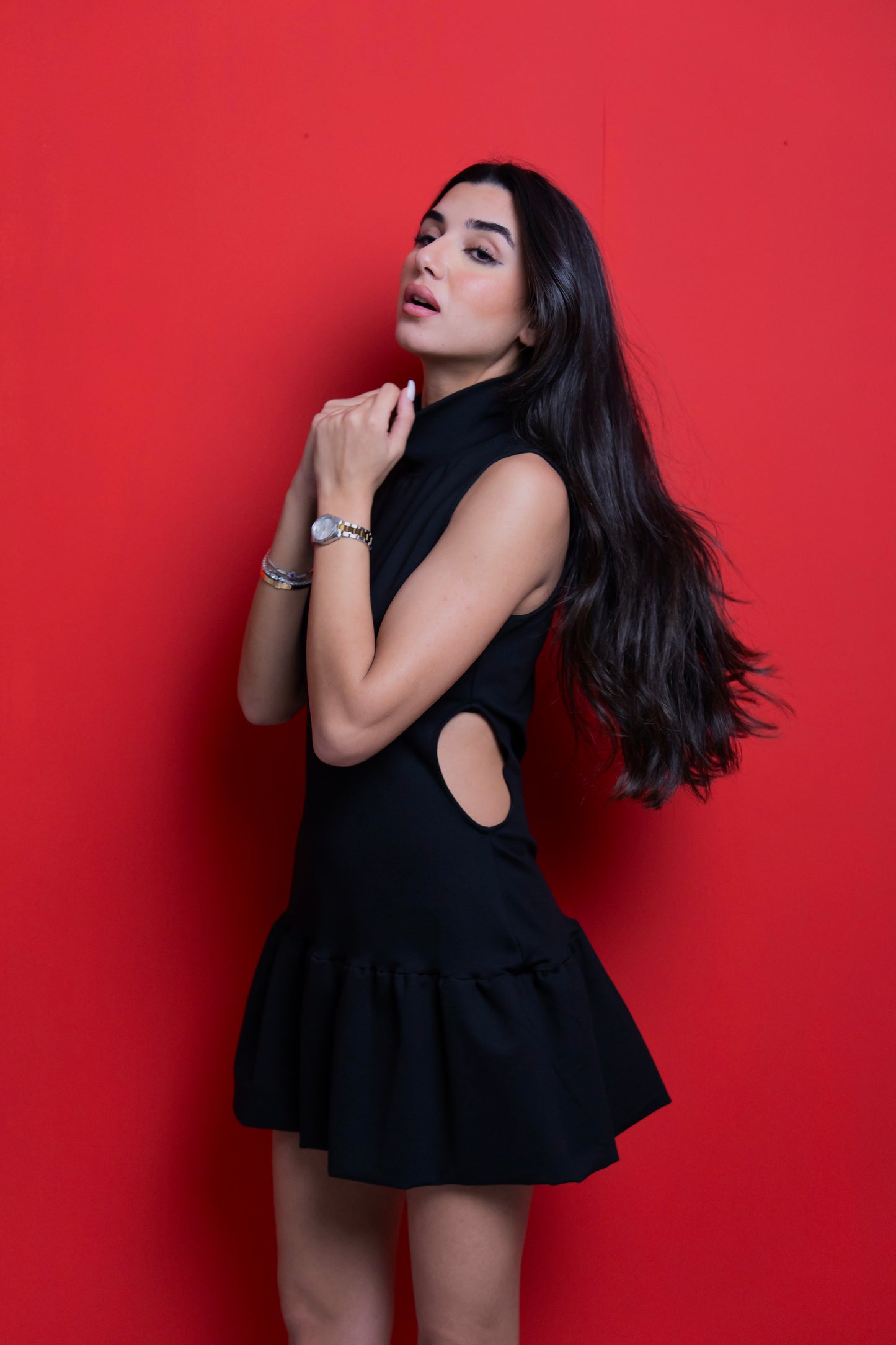 Balloon Cut-out dress