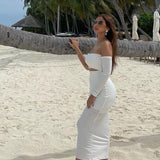 One-Sleeve Pencil Skirt