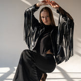 Leather Fringa Jacket
