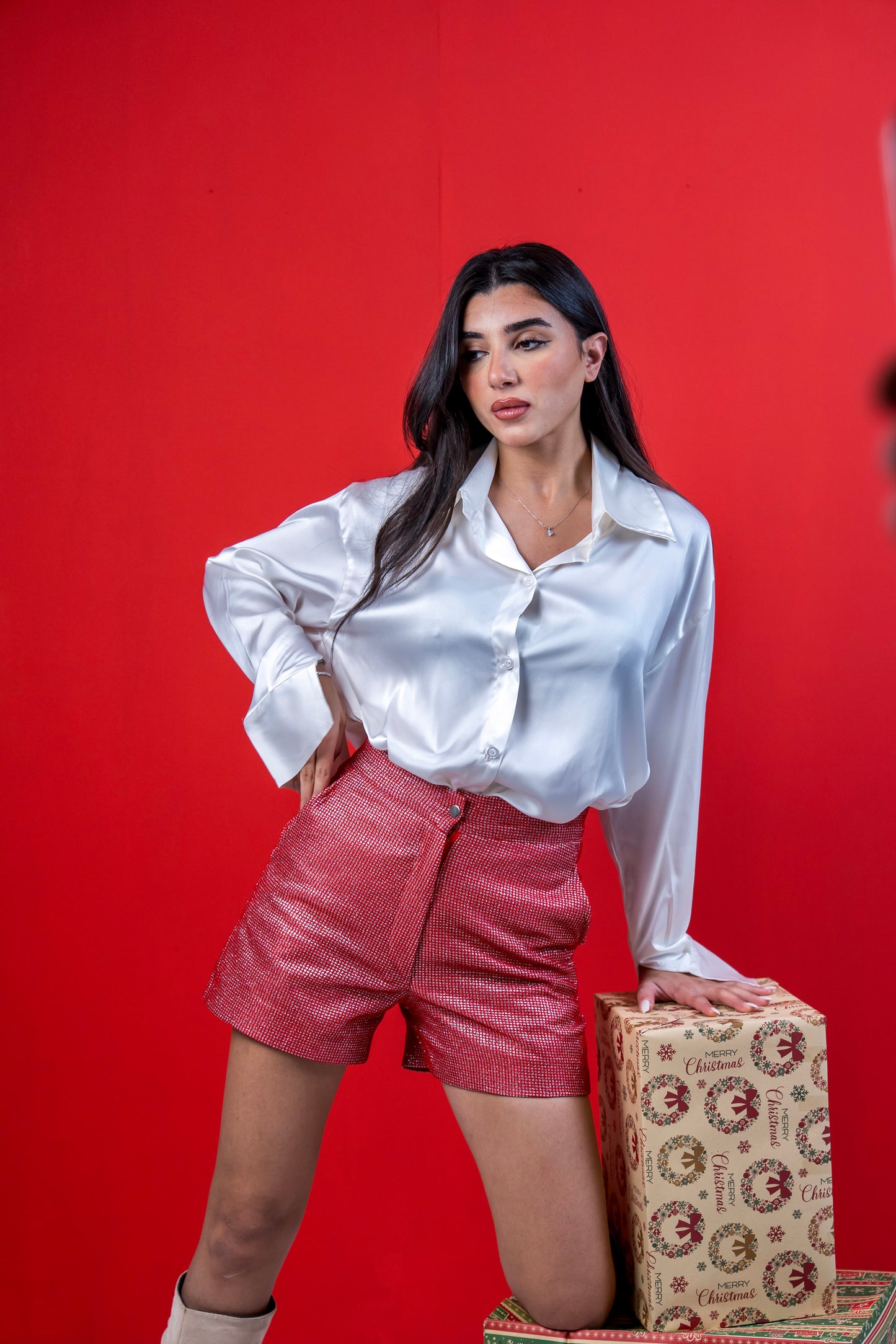 Glittery Glam X-Mas shorts