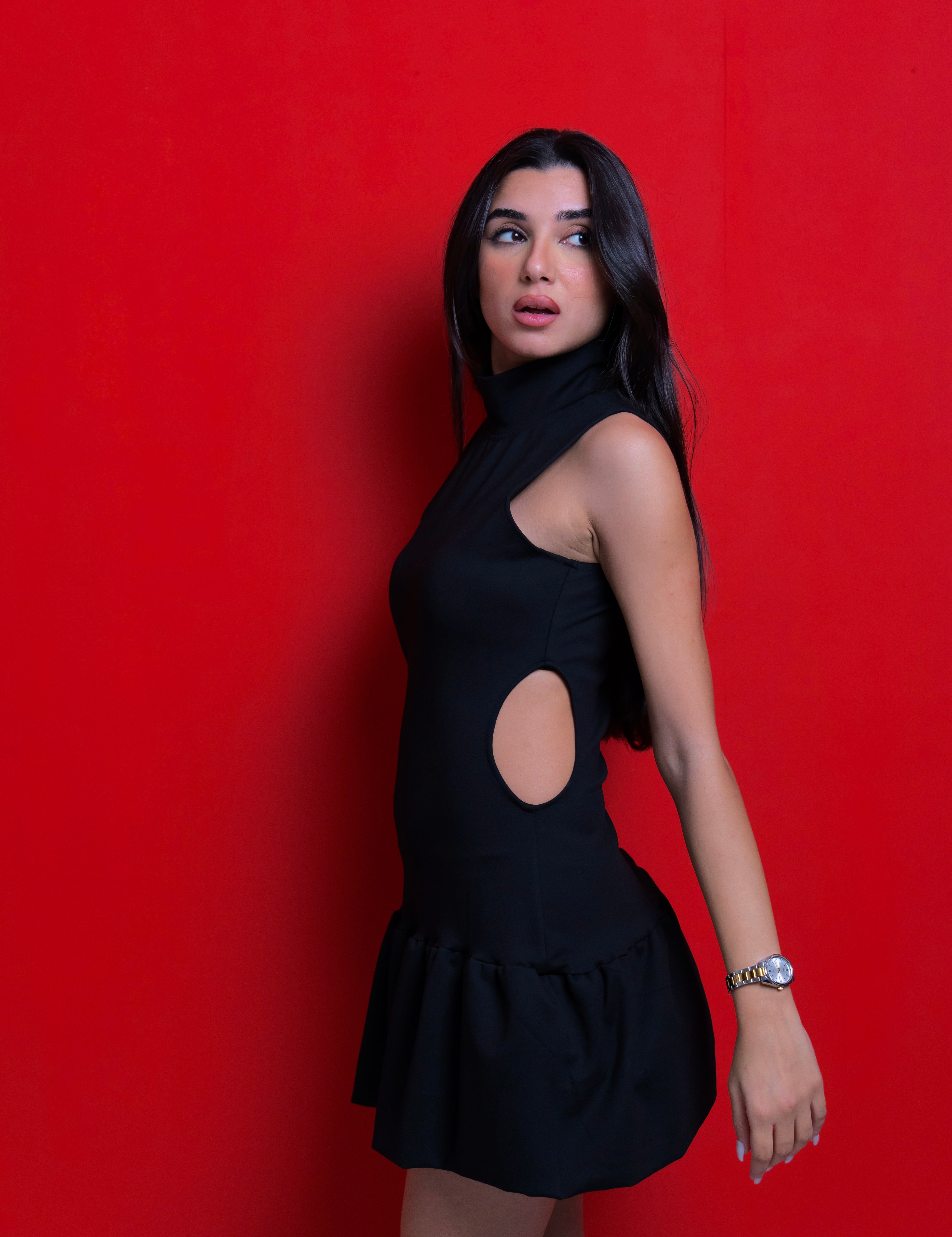 Balloon Cut-out dress
