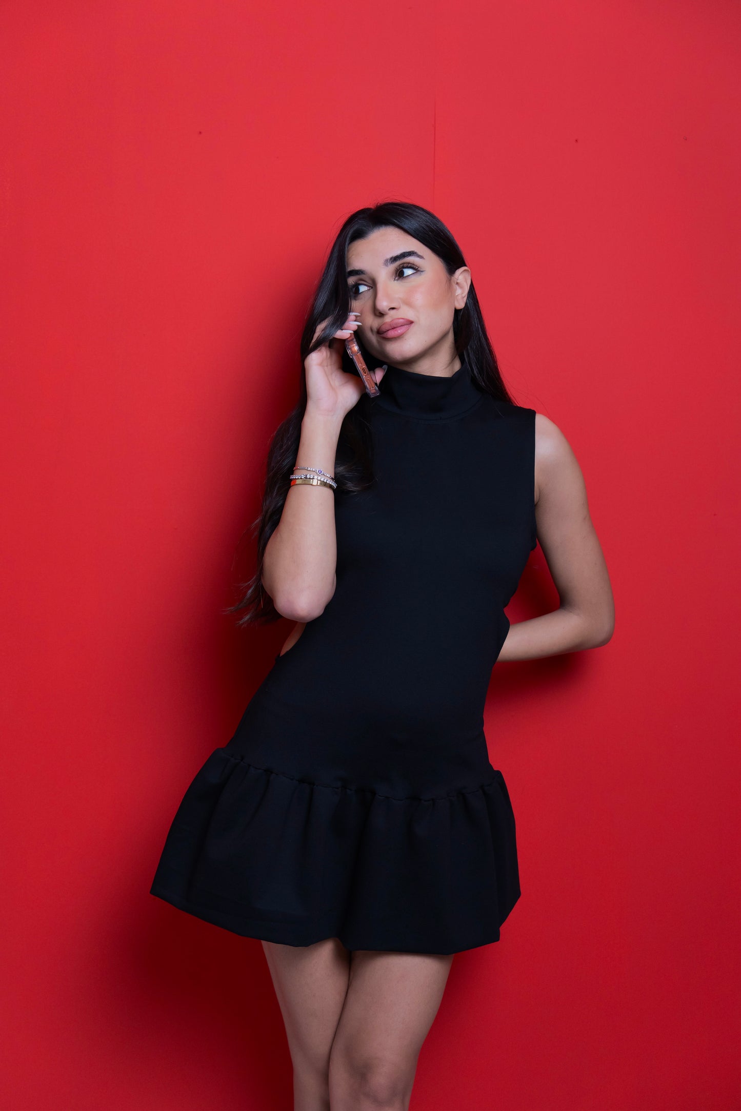 Balloon Cut-out dress