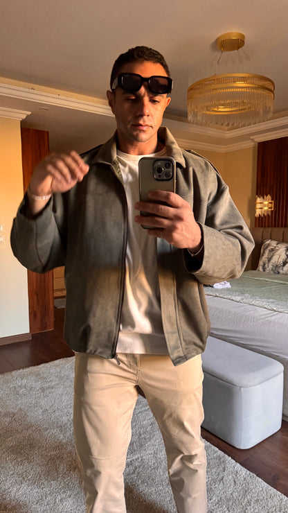 Suede Balloon Jacket him