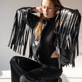 Leather Fringa Jacket