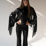 Leather Fringa Jacket