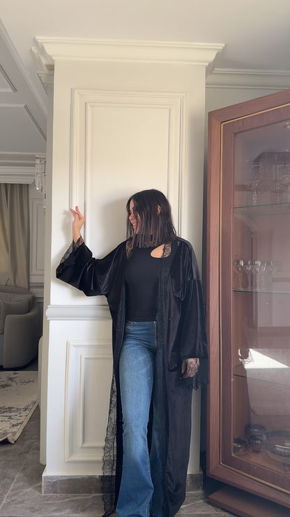The black lace Kaftan