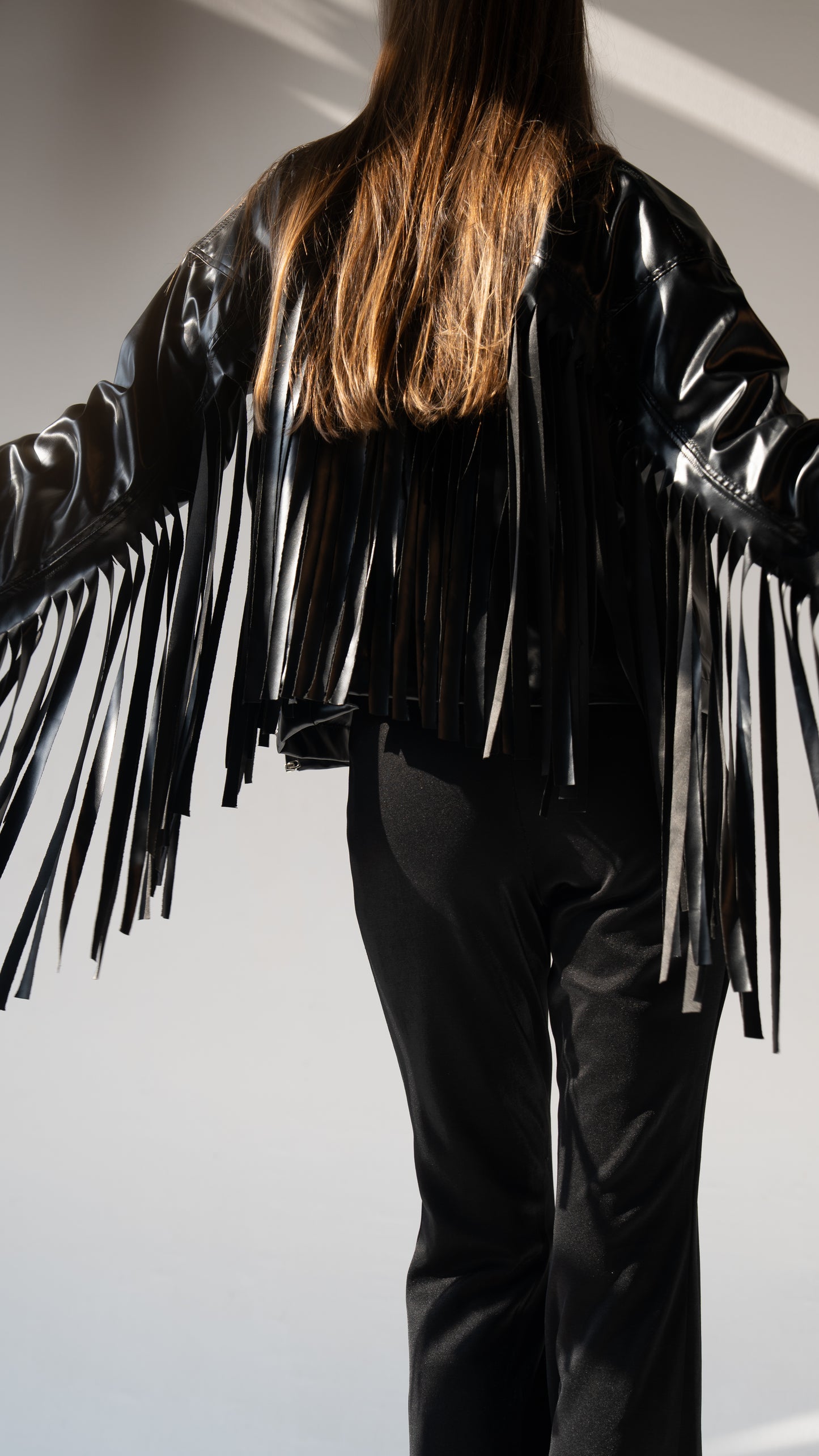 Leather Fringa Jacket