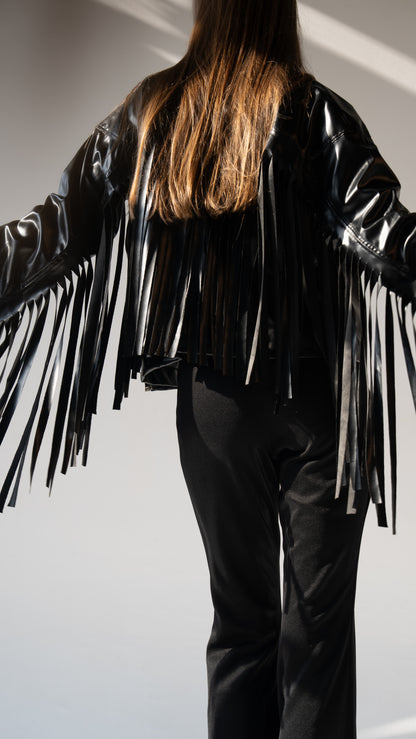 Leather Fringa Jacket