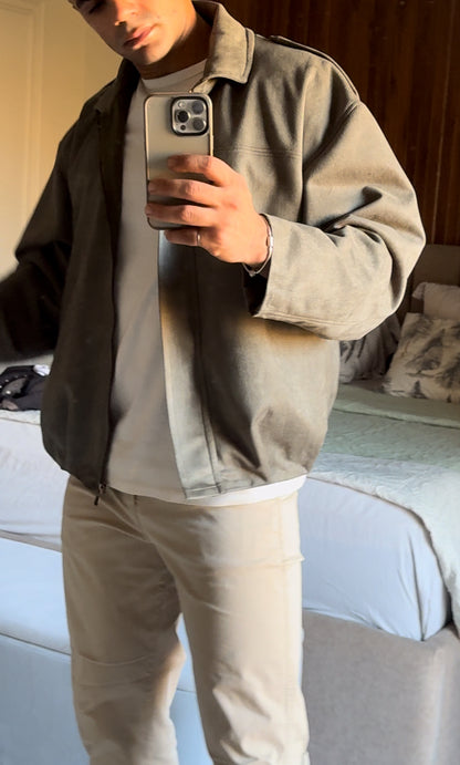 Suede Balloon Jacket him