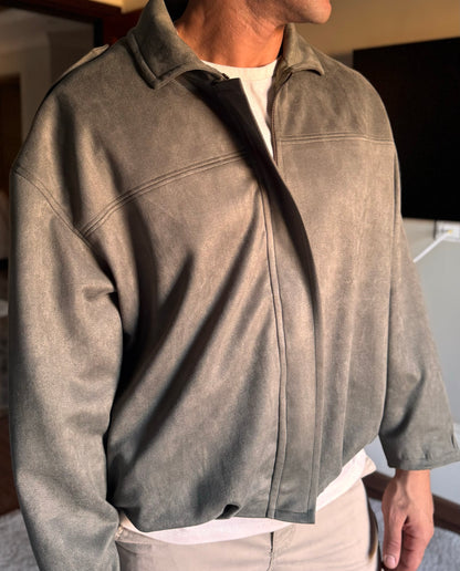 Suede Balloon Jacket him