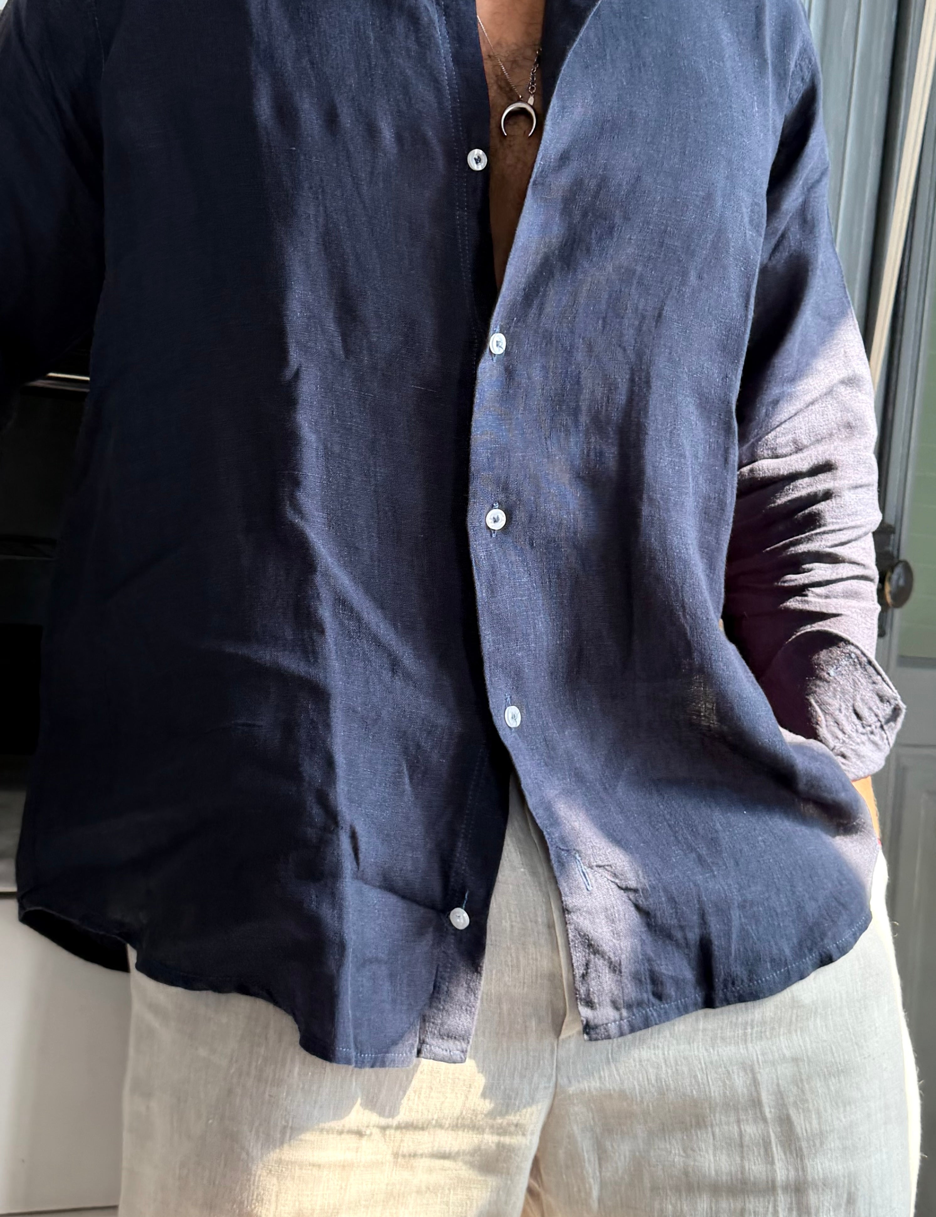 Shore linen Shirt Navy