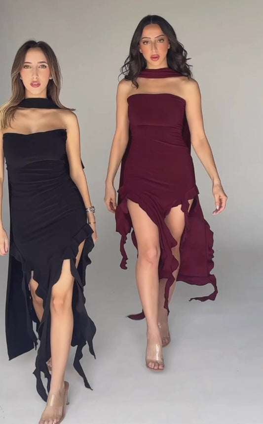 Ruffle Pencil dress